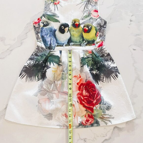 The Birds Dress, Lightweight, Zip Back, Short, Sleeveless, Round Neck, Size L/XL - Picture 7 of 8